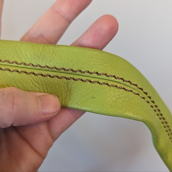 The Sak Lime Green Leather Hobo Shoulder Bag - Picture 7 of 16
